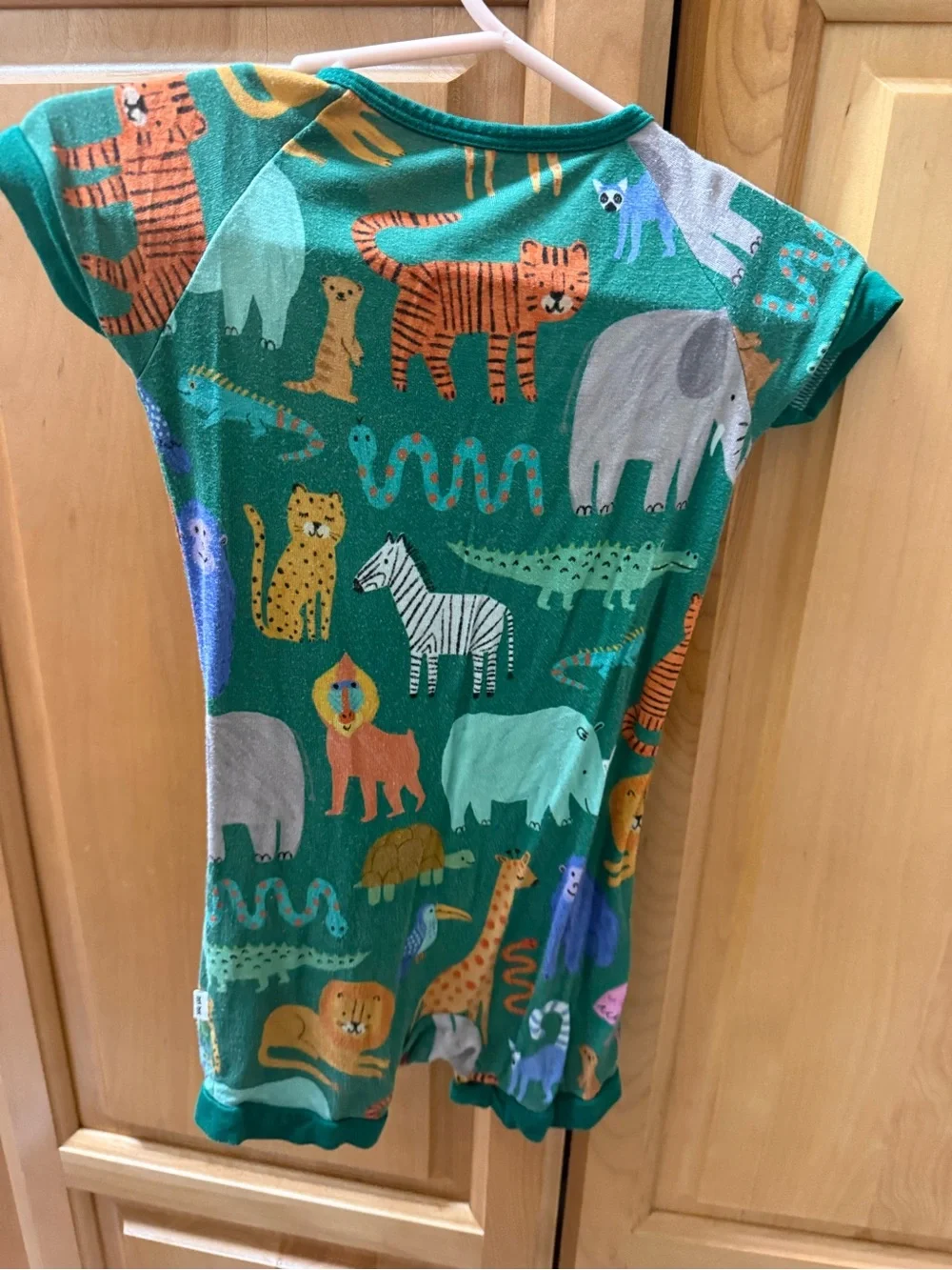 Little sleepies shorty zippy jungle print